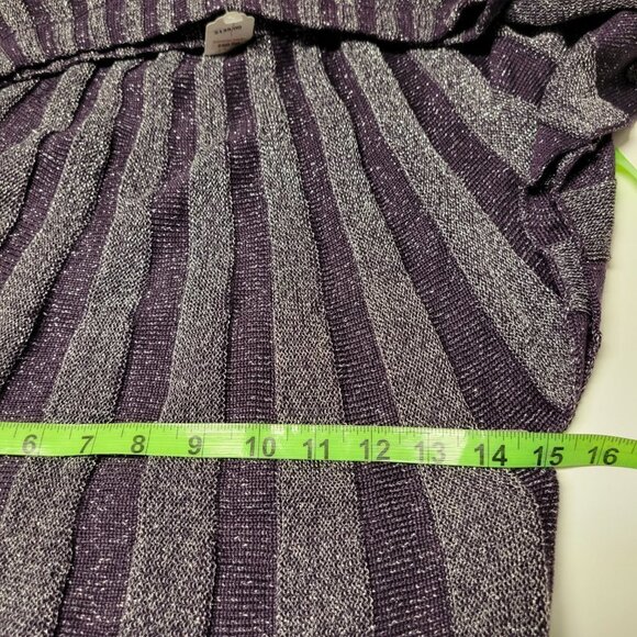 𝅺PURPLE Glitter Tunic Knit Dress or Glitter Top One Size Fits Most - Picture 12 of 13